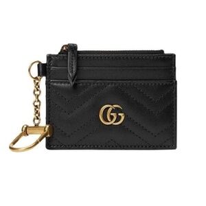 Gucci Marmont Keychain Wallet in black